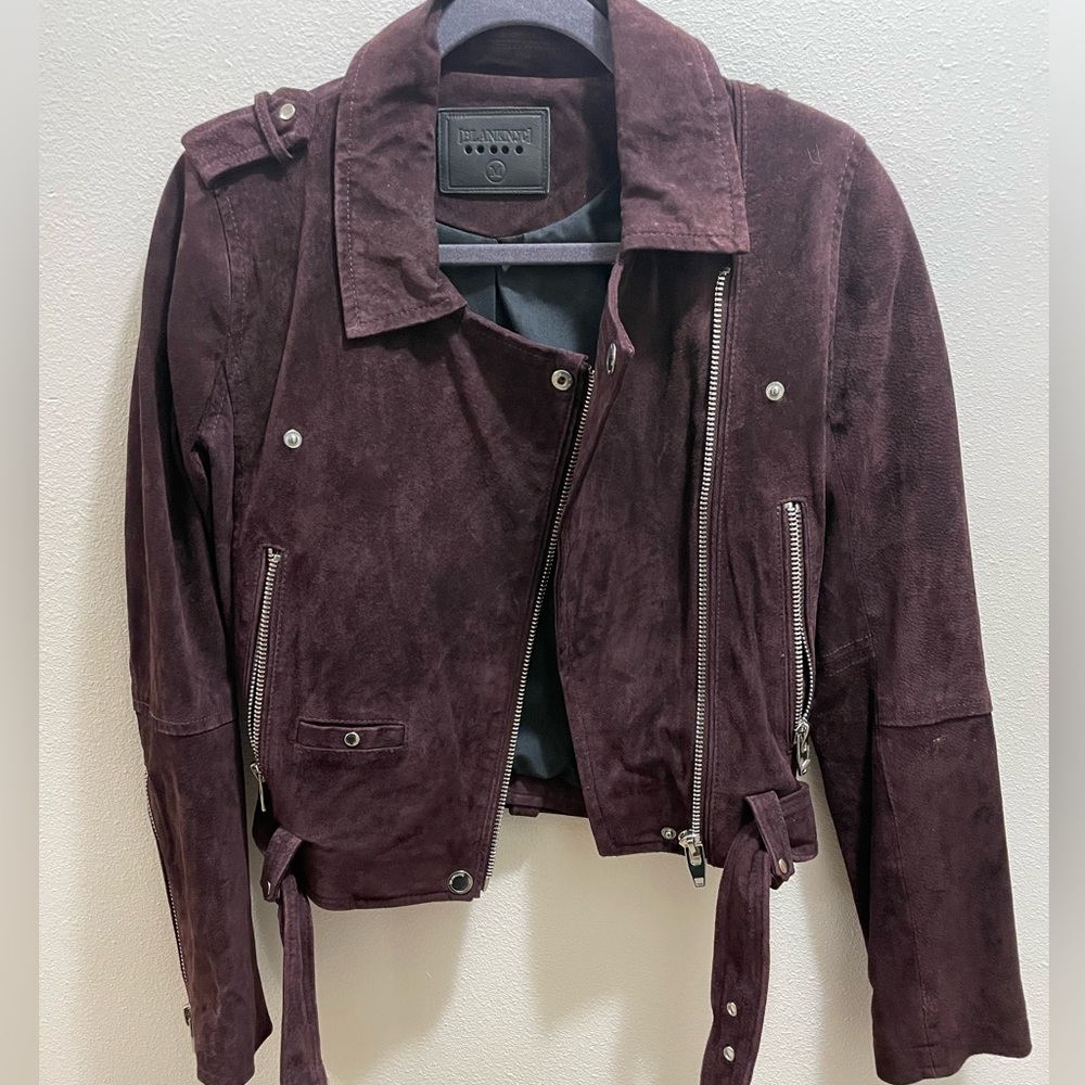 BLANK NYC Moto Suede Leather Jacket